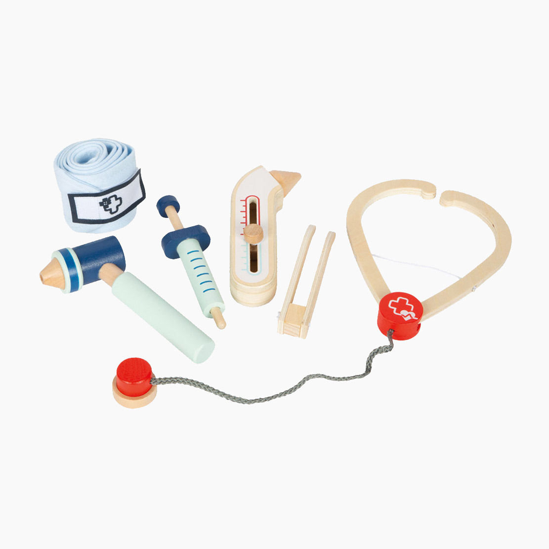 Arzt Spielset – Untersuchung mit Puppe und Kuscheltier