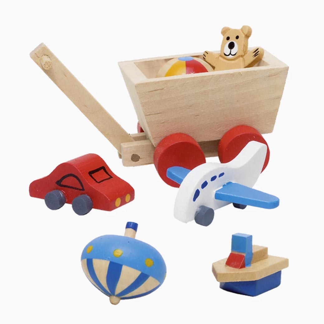 Accessoires Kinderzimmer von goki: Puppenhaus-Miniaturen für ein modernes Kinderzimmer
