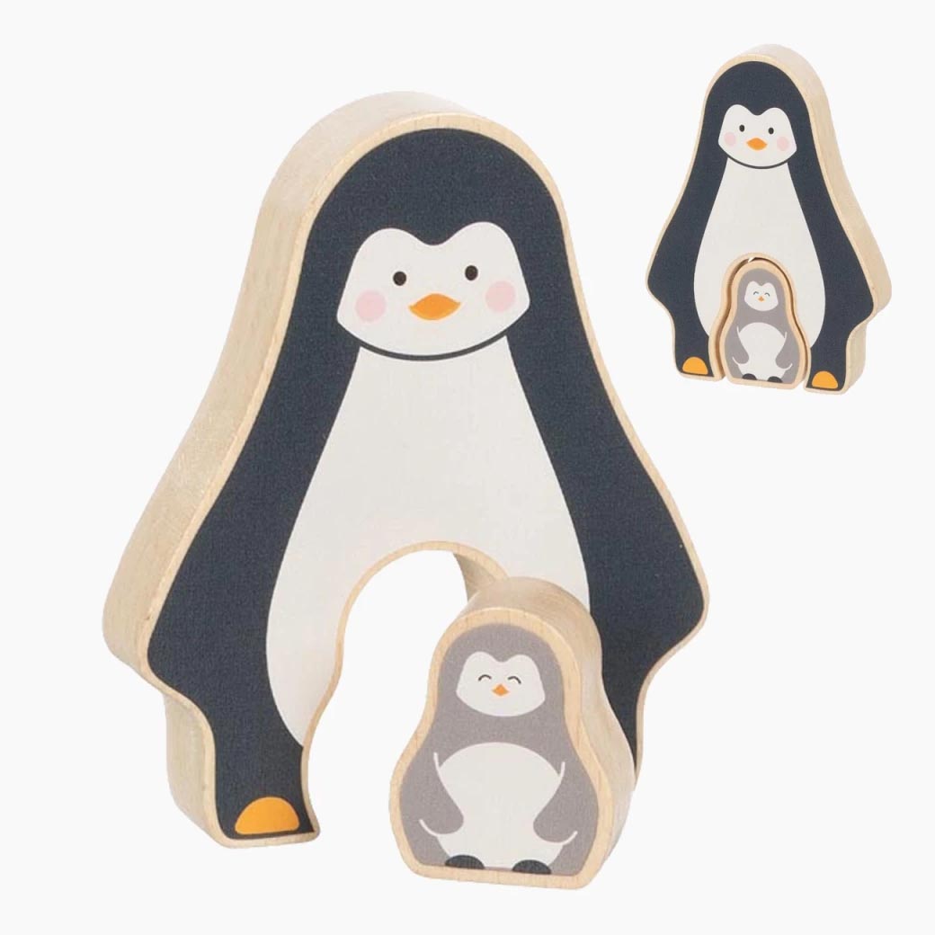 Aufstellpuzzle Pinguin – goki Puzzle in Spielsituation, aufgestellt
