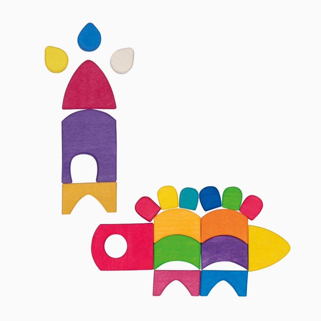 Bausteine Morgana von goki evolution als farbige Landschaft aufgebaut