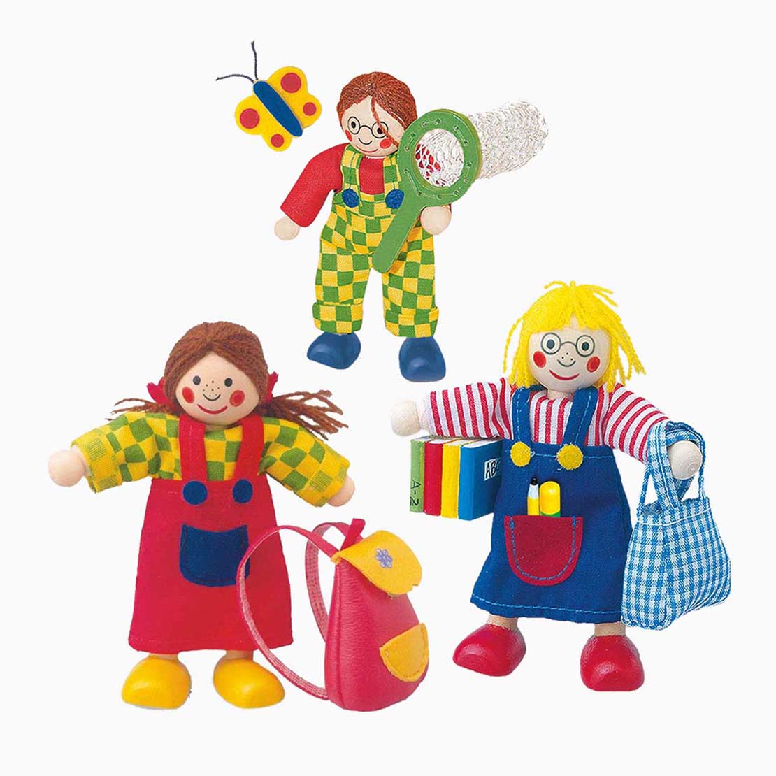 Biegepuppe Ben der Clown – Zirkusszene und Gartenabenteuer im Spiel