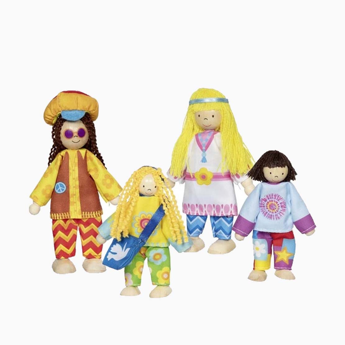 Biegepuppen Familie Love & Harmony – Detail, Größe, Proportionen, Farbwirkung