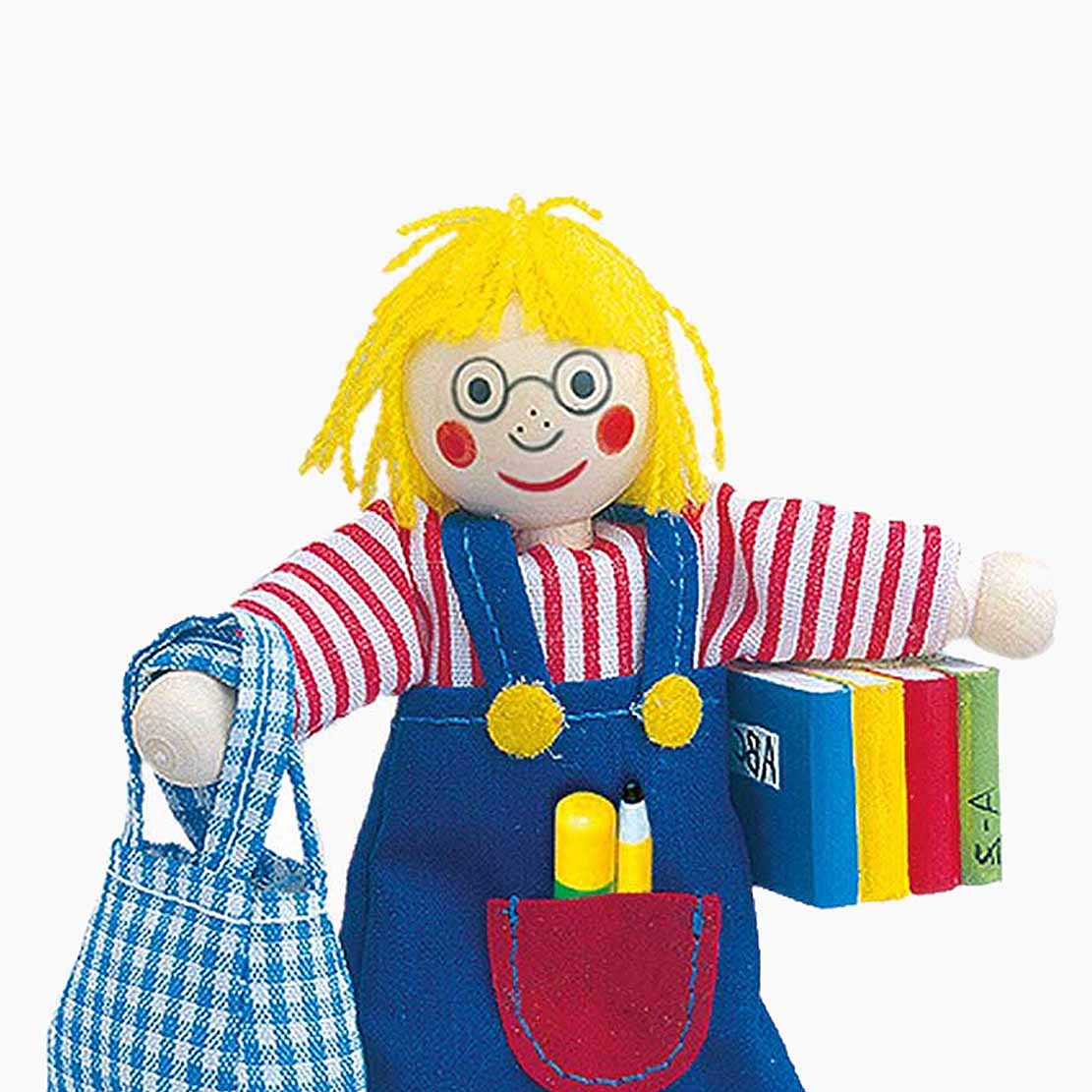 Biegepuppen-Set Schulkinder – drei Figuren für Rollenspiele