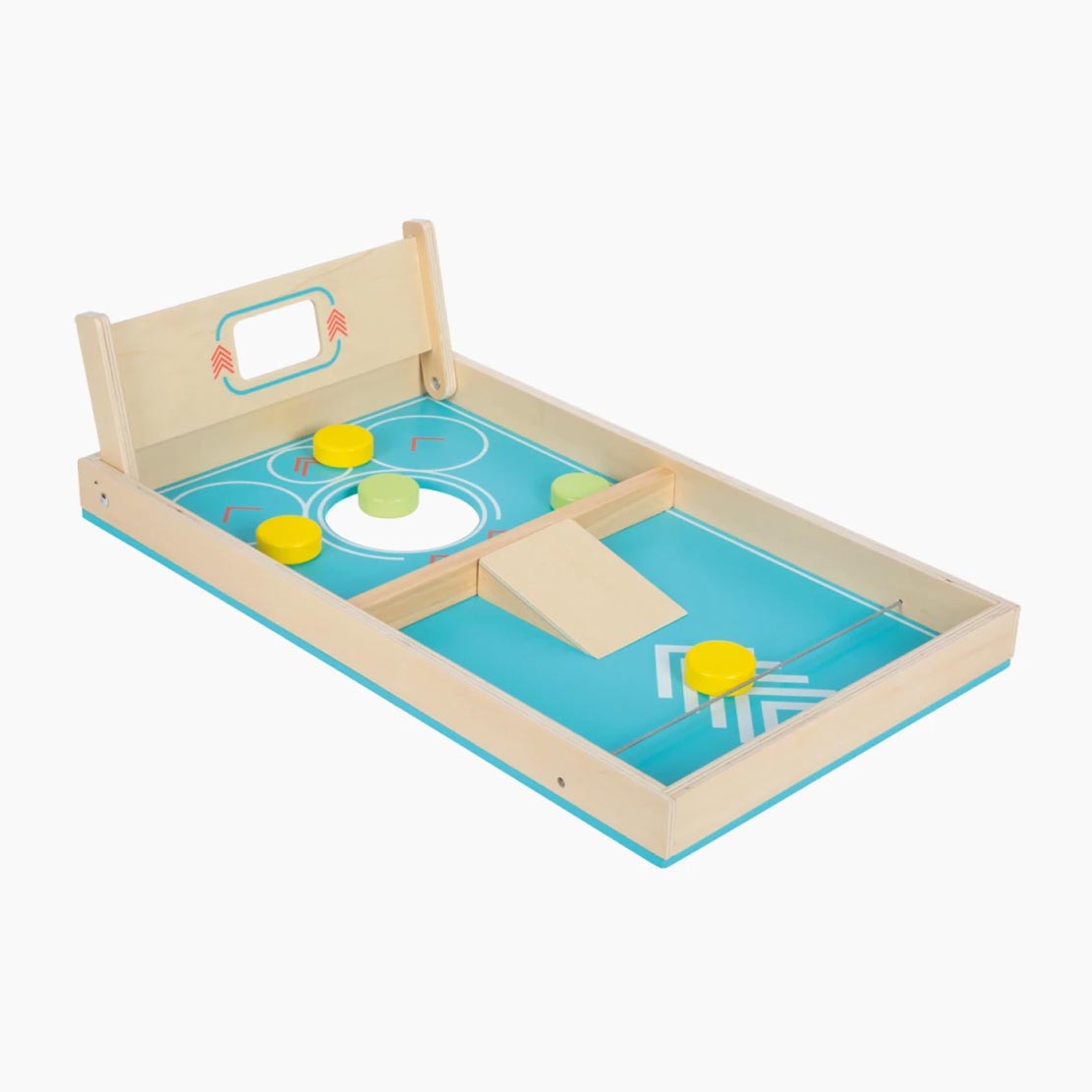 Cornhole und Sling Puck Spiel Active – 2in1 Wurfspielbrett aus Holz