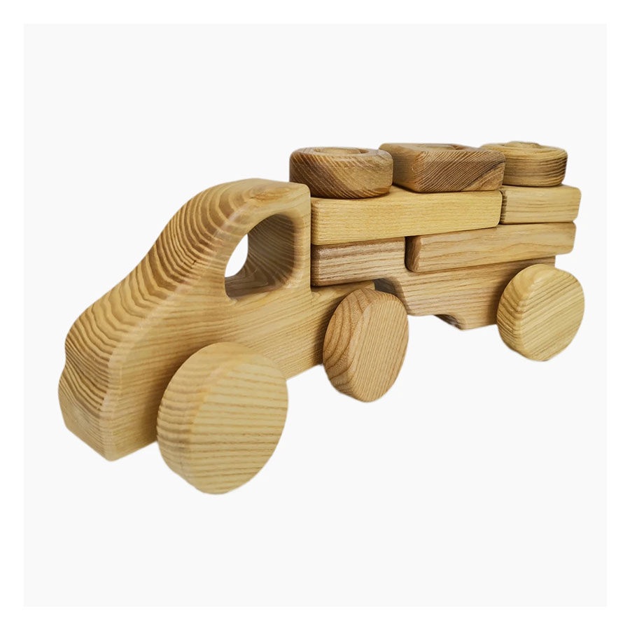 Fahrzeuge LKW Steckspielzeug Holz Lastwagen Holzspielzeug
