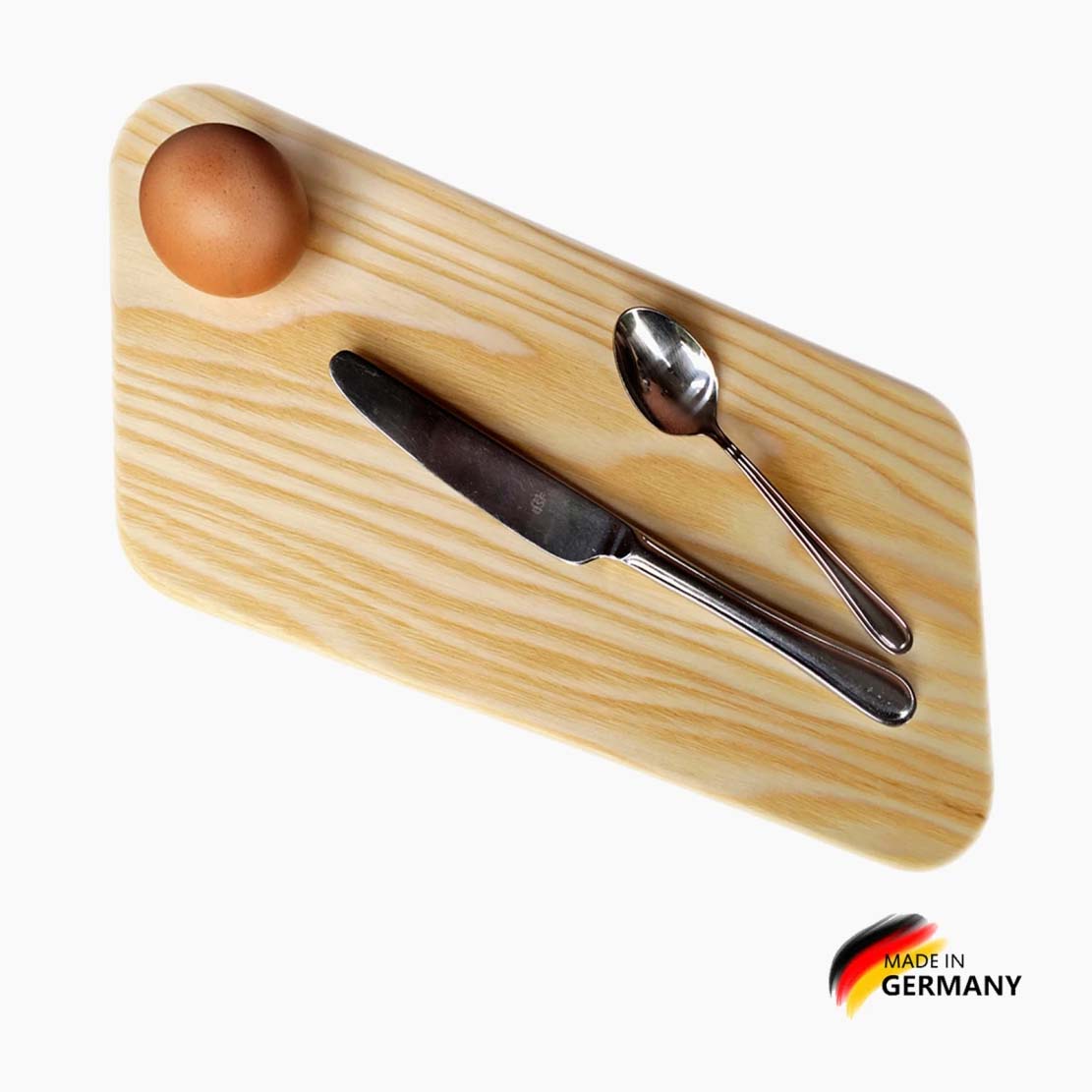 Frühstücksbrett EiPad – online kaufen, Ei-Vertiefung im Einsatz