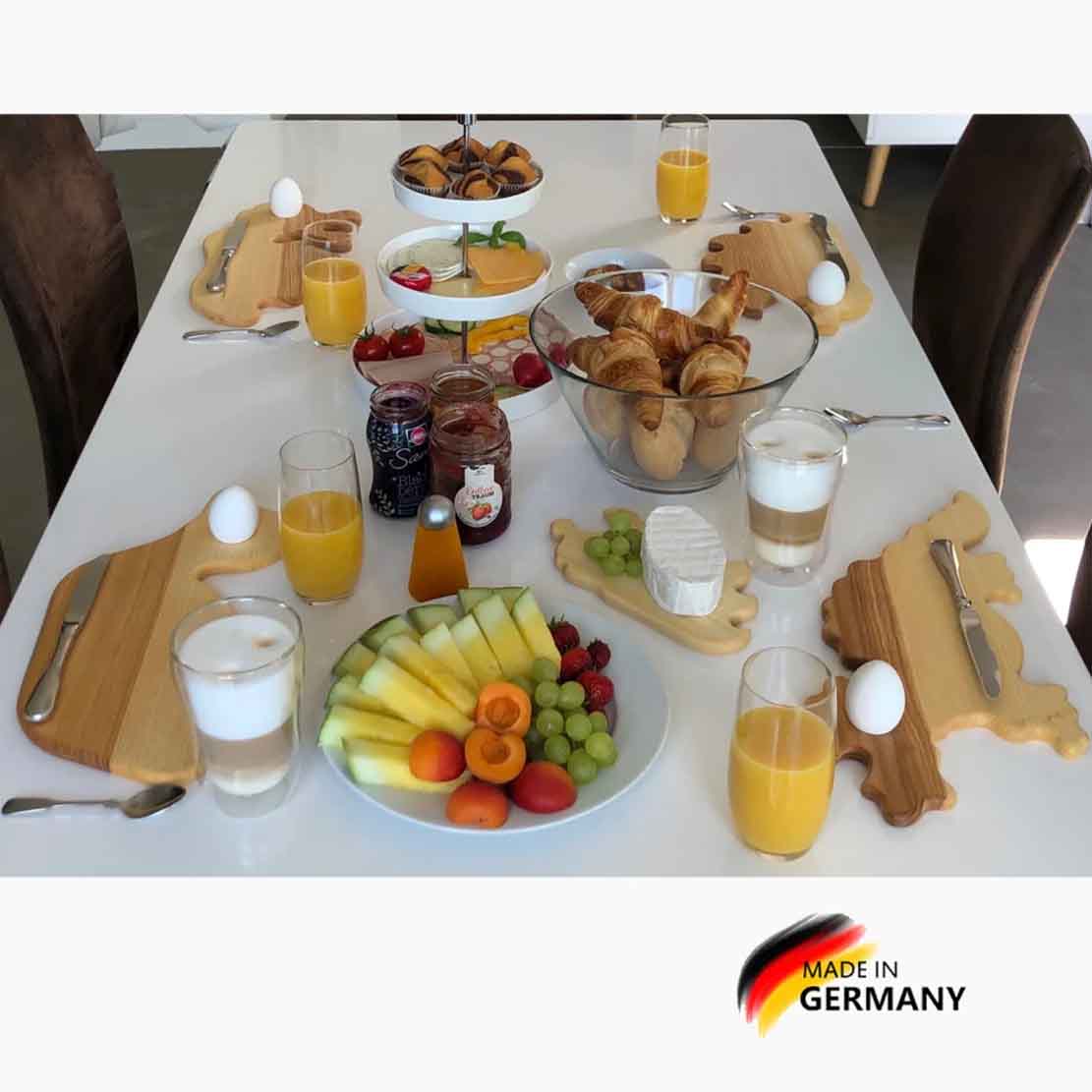 Frühstücksbrettchen Igel groß – Holzspielzeug made in Germany (Dateiname), Eschenholz Oberfläche
