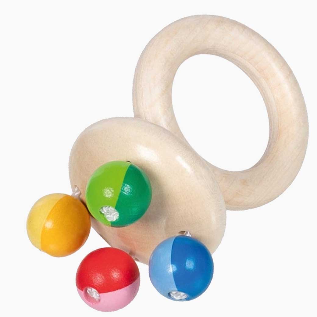 Greifling Rassel Regenbogen in Hauptansicht aus Holz