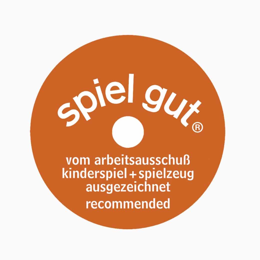 Halbperlen mit Schelle als Baby Greifspielzeug aus Holz