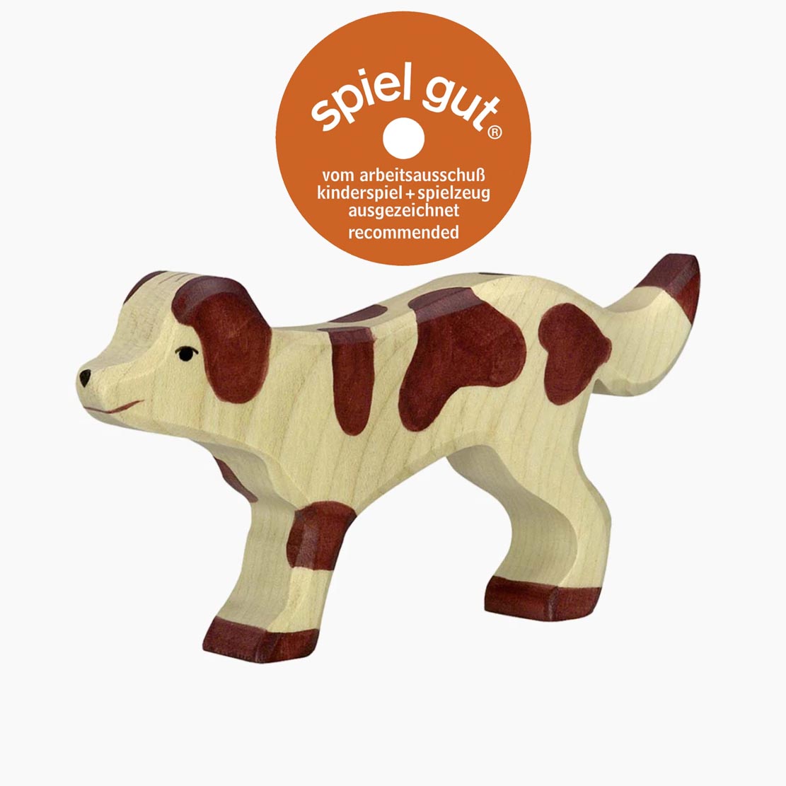 Hofhund von HOLZTIGER in Nahansicht als Spielfigur aus Holz
