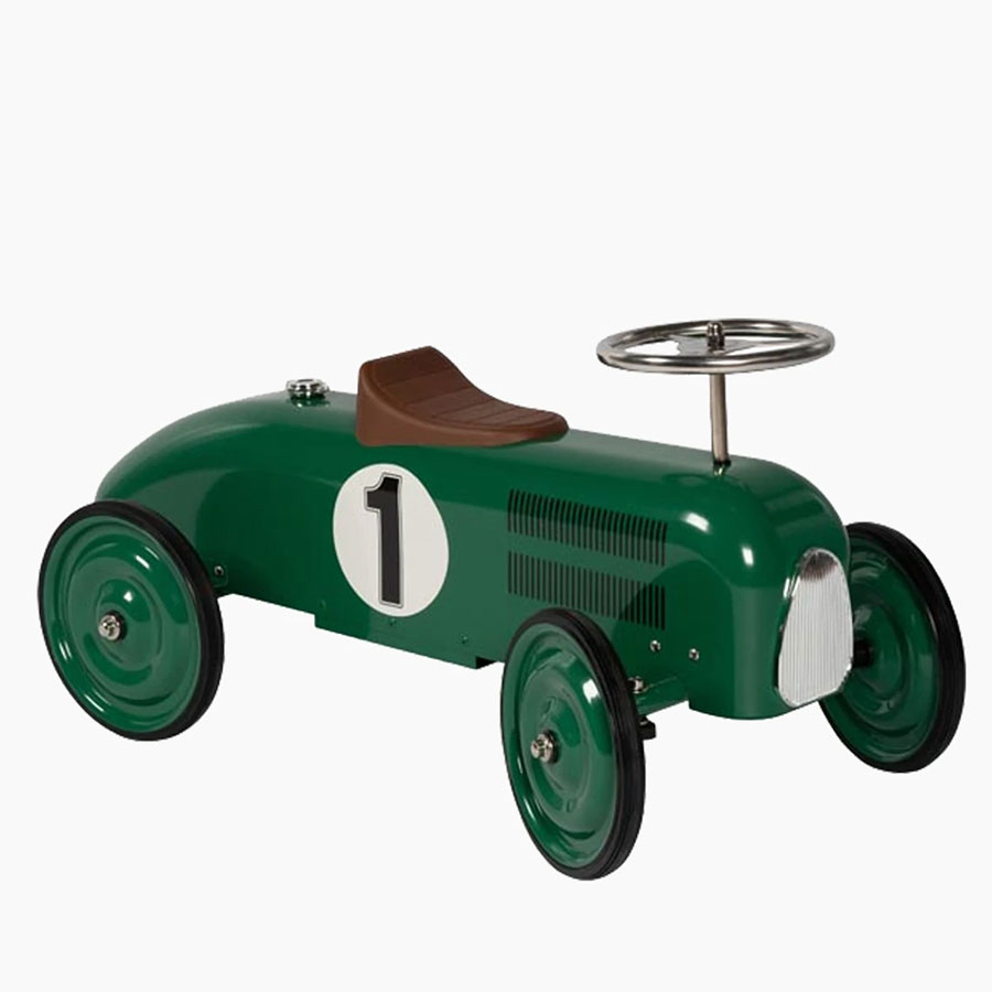 Laufrad Rutscherfahrzeug grün Lernspielzeug
