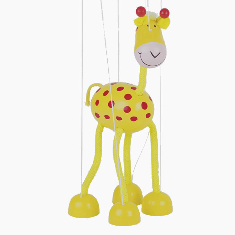 Holzmarionette Giraffe Holzspielzeug