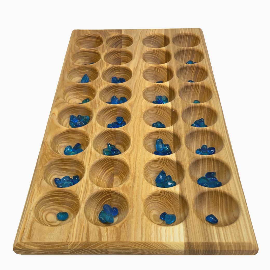 HUS BAO Profi und Turnierspiel aus Eschenholz mit Glassteinchen