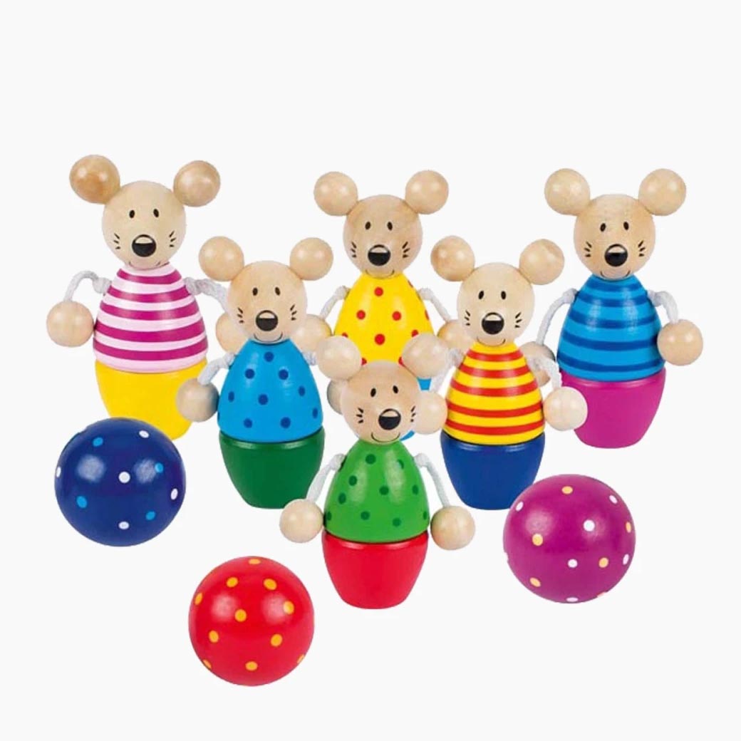 Kegelspiel Speedy goki: Wurfspiel für Garten, Kinderzimmer und Spielgruppen