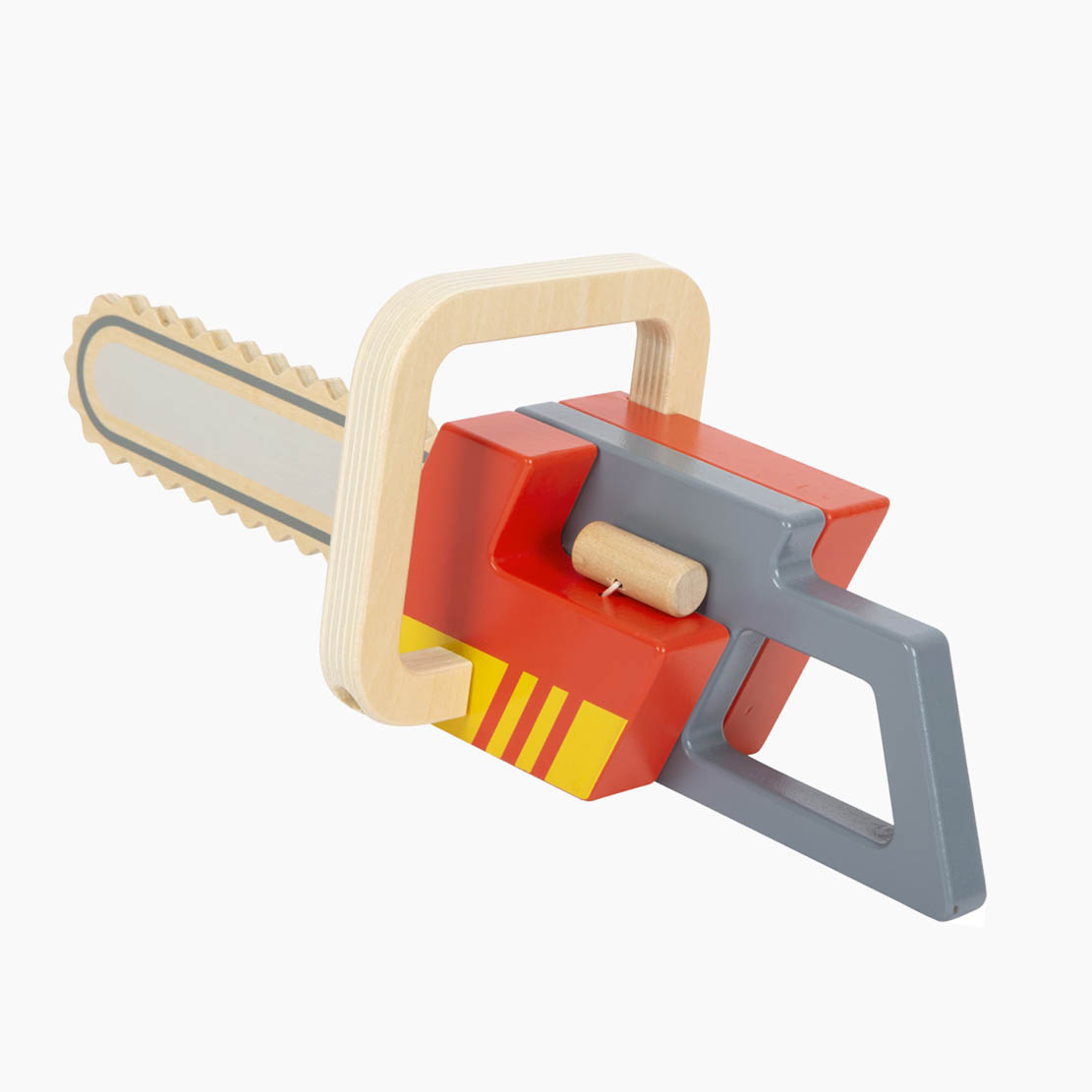 Kettensäge aus Holz – Detailansicht