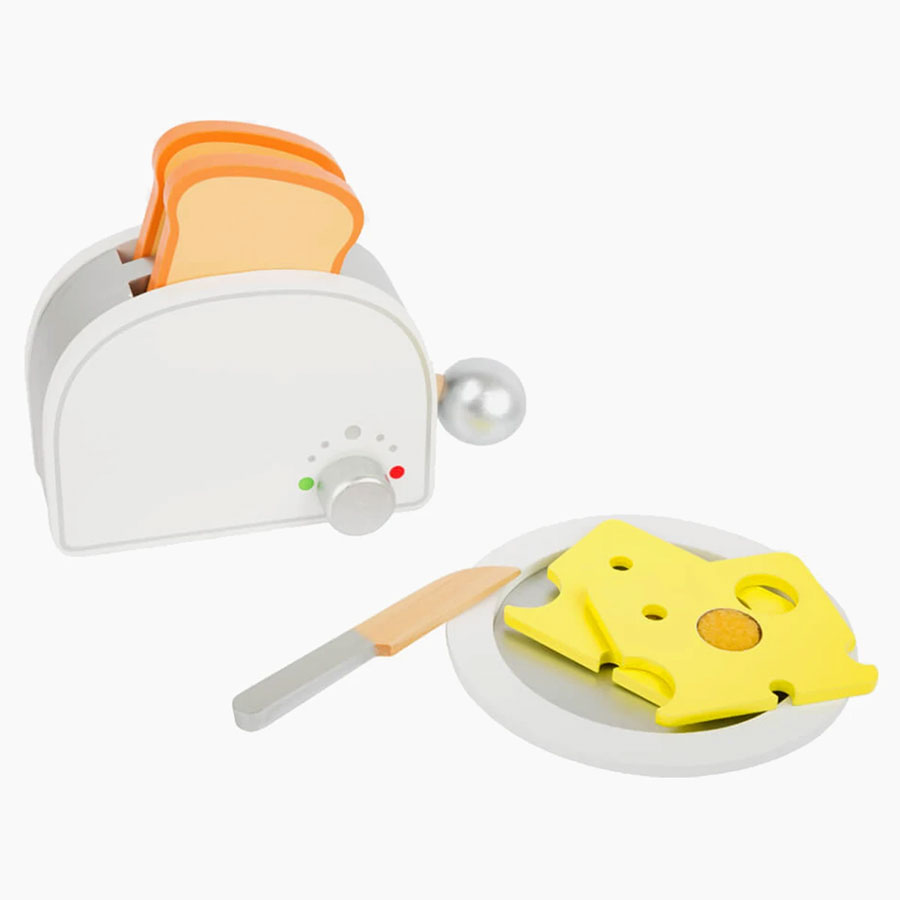 Frühstücksset Schneideset Kinderküche Holzspielzeug