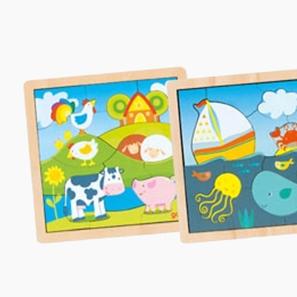 Konturpuzzle 4er Set – ideal für Kita, Vorschule und Zuhause