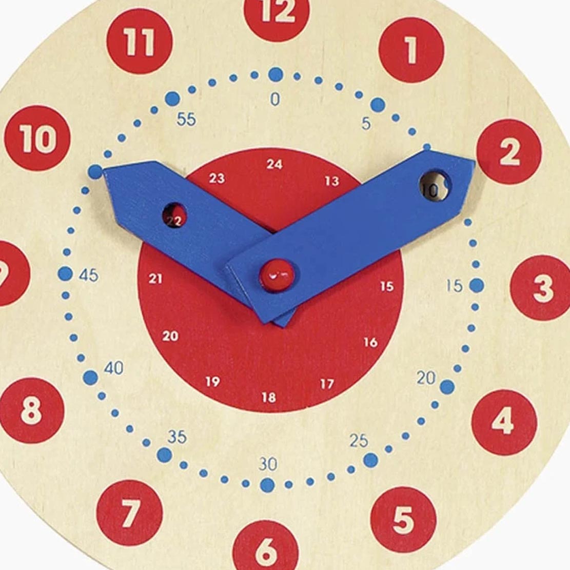 Lernuhr Art Montessori von goki als Holztafel mit Uhr, Datum und Jahreszeiten