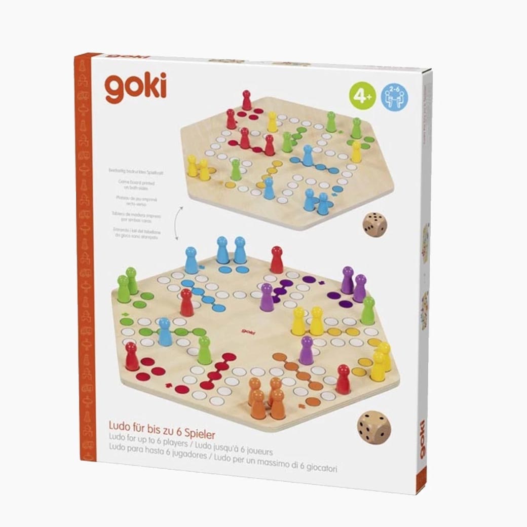 Ludo bis 6 Spieler – Spielsituation mit mehreren Figuren auf dem Feld