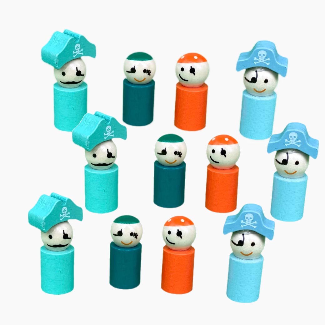 Ludo Piraten Brettchen aus Holz von small foot mit Spielfeld und Figuren