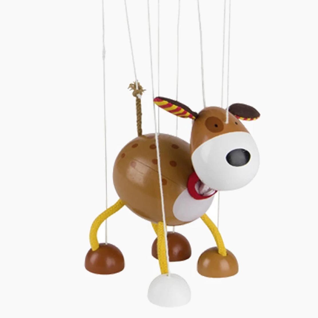 Marionette Hund – Hauptansicht der Holzmarionette von goki