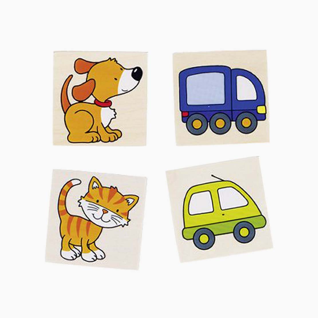 Mein erstes Memo – robuste Plättchen aus Holz mit farbenfrohen Motiven