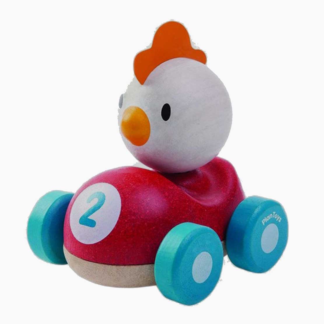 PlanToys Hüh­nchenflitzer – runde Kanten, griffige Form