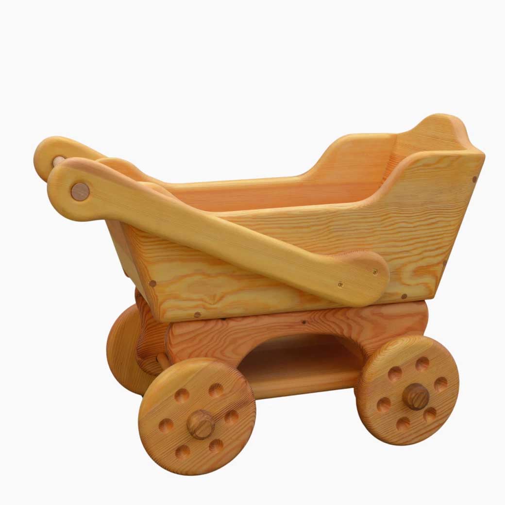 Puppenwagen aus Holz von Madera-Spielzeug