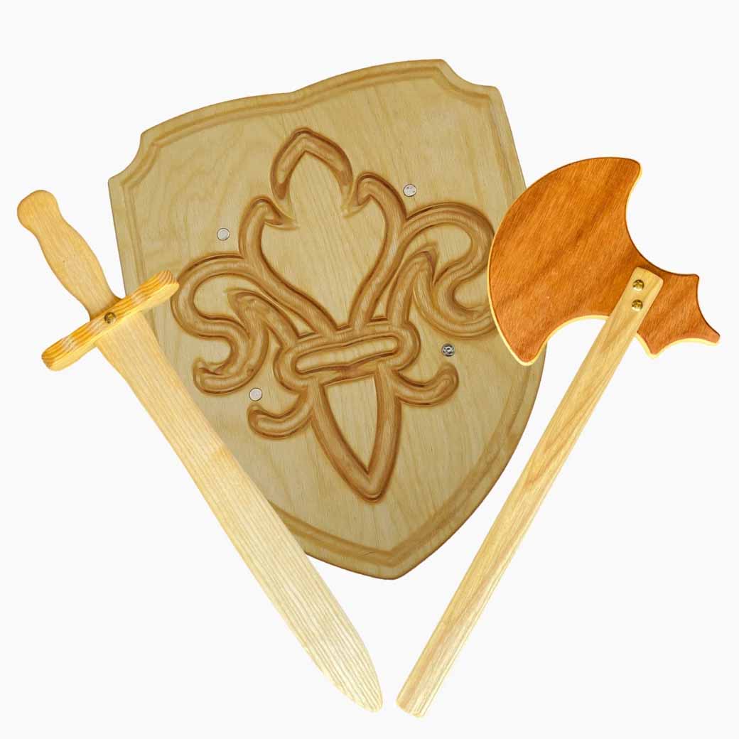 Schild Lilie mit Griffschlaufen aus Gurtband und Holzfläche