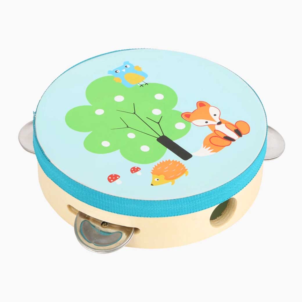 small foot Tamburin Kleiner Fuchs – Schellenklang und Schlagfläche für Rhythmusspiele
