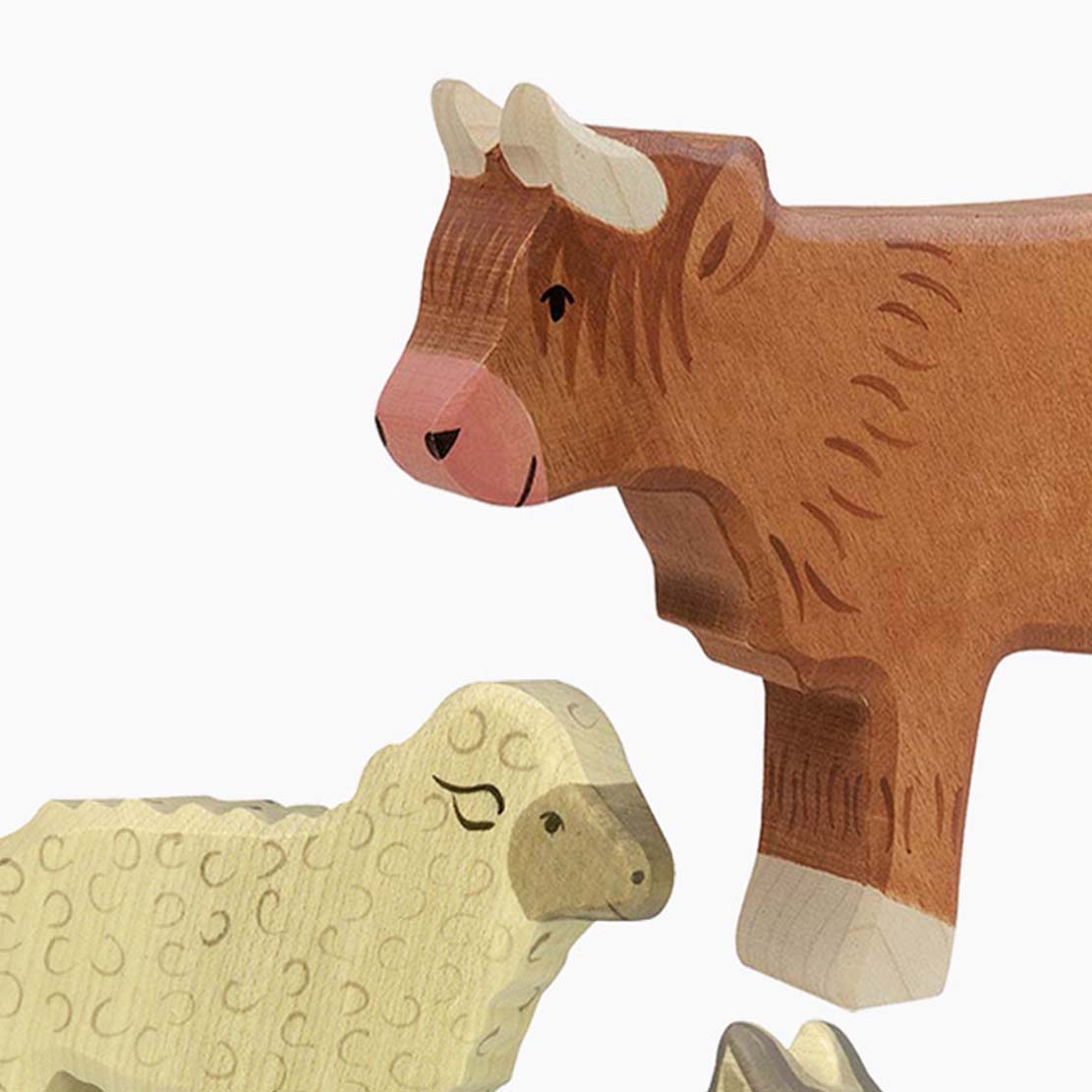 Tierset Krippe – Schaf, Lämmer, Ochse, Esel in ruhiger Szene