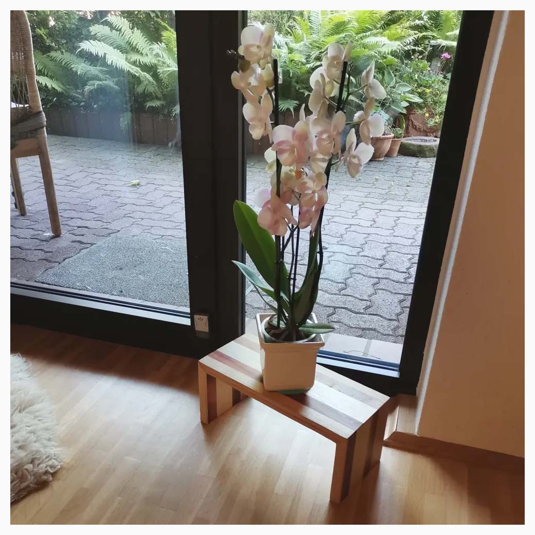 Zebra Fußbank Esche 22 komplett in Seitenansicht online kaufen