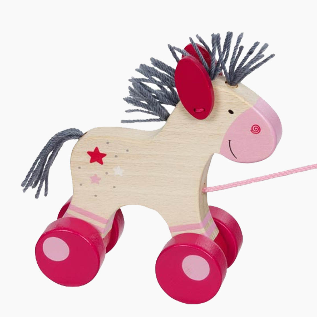 Ziehtier Pferd Lillie – griffige Form, robuste Rollen, kindgerecht abgerundet