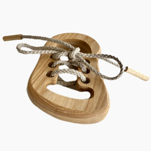 Holz Fädelspiel Schuh