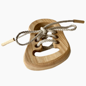 Holz Fädelspiel Schuh