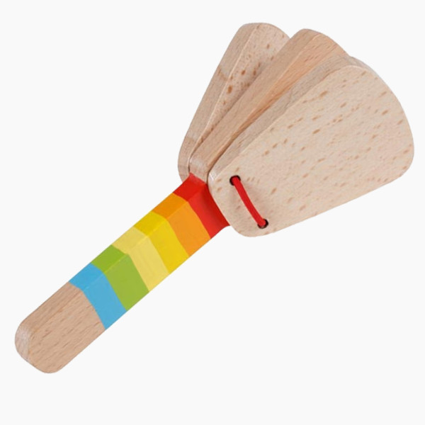 Stielkastagnette Regenbogen