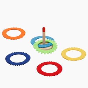 Ringwurfspiel mit 6 Filzringen
