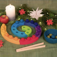 Farbsortierspiel und Adventsspirale