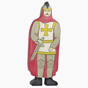 Ritter mit rotem Mantel