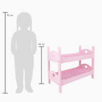 Puppenhochbett pink