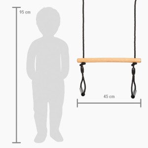 Trapezschaukel mit Turnringen „Black Line“