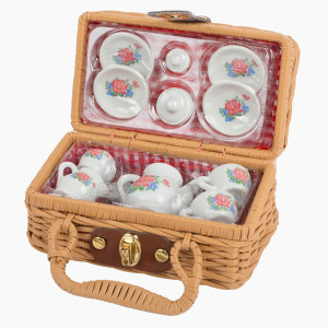 Porzellan-Kaffeeservice im Koffer