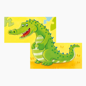 W&uuml;rfelpuzzle Wilde Tiere