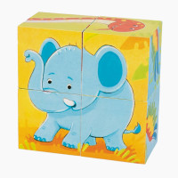 Würfelpuzzle Wilde Tiere