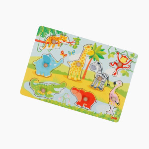 Steckpuzzle Afrikanische Tierkinder