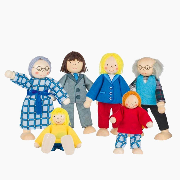 Biegepuppen City Familie 6 Teilig