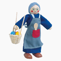 Biegepuppe Oma  mit Körbchen