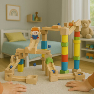 Baumurmelbahn aus Holz 40 Teile