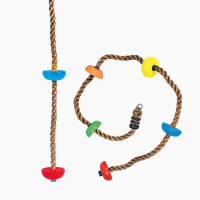 Kletterseil mit bunten Tritten