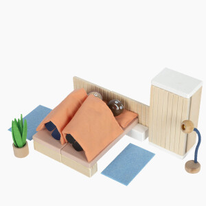 Puppenhausm&ouml;bel Schlafzimmer
